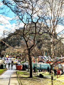 Edinburgh Castle in the background