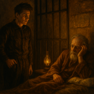 The insolent guard standing by Paul's cell