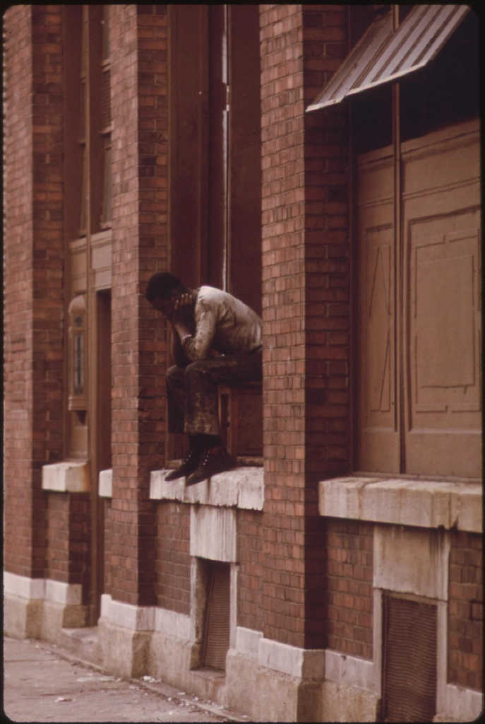 Black Man is Jobless Sits