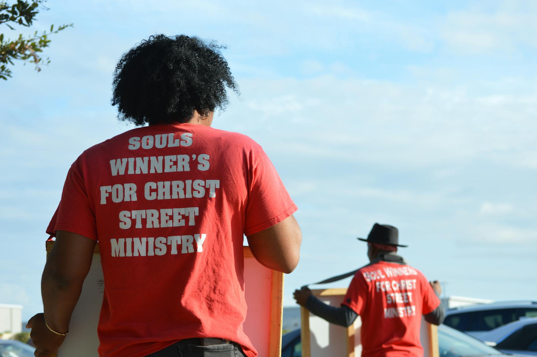 street ministry volunteers in action outdoors