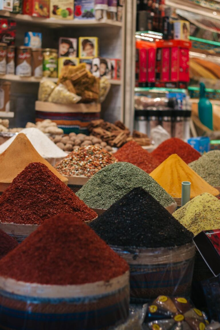 assorted spices in the market
